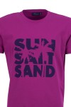 Мъжка тениска SUN, SALT, SAND МАЛИНА slim fit M