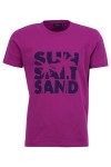 Мъжка тениска SUN, SALT, SAND МАЛИНА slim fit M