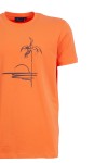 Мъжка тениска ЗАЛЕЗ ОРАНЖЕВА slim fit № M