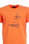 Мъжка тениска ЗАЛЕЗ ОРАНЖЕВА slim fit № M