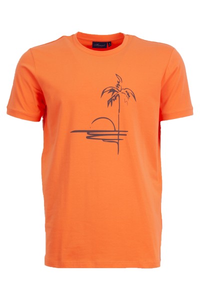 Мъжка тениска ЗАЛЕЗ ОРАНЖЕВА slim fit № M
