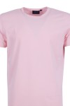Мъжка тениска обло бие РОЗОВА 95 % памук - 5 % ликра slim fit M