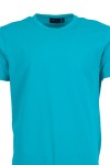 Мъжка тениска обло бие ТЮРКОАЗ 95 % памук - 5 % ликра slim fit M