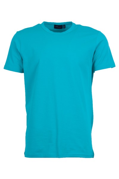 Мъжка тениска обло бие ТЮРКОАЗ 95 % памук - 5 % ликра slim fit M