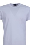 Мъжка тениска обло бие БЯЛА 100 % памук slim fit M