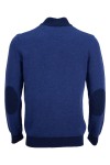 Мъжка жилетка вълна с цип и висока яка ТЪМНОСИНЯ SLIM FIT № M