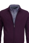 Мъжка жилетка с цип и яка тип троер БОРДО SLIM FIT № L