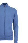 Мъжка жилетка с цип и яка тип троер СВЕТЪЛ ДЕНИМ SLIM FIT № M