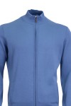 Мъжка жилетка с цип и яка тип троер СВЕТЪЛ ДЕНИМ SLIM FIT № M