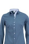 Дамска риза с цветни столчета и канон SUPER SLIM FIT МАСЛЕНОЗЕЛЕНА 72 % памук - 25 % полиамид - 3 % ликра № 36
